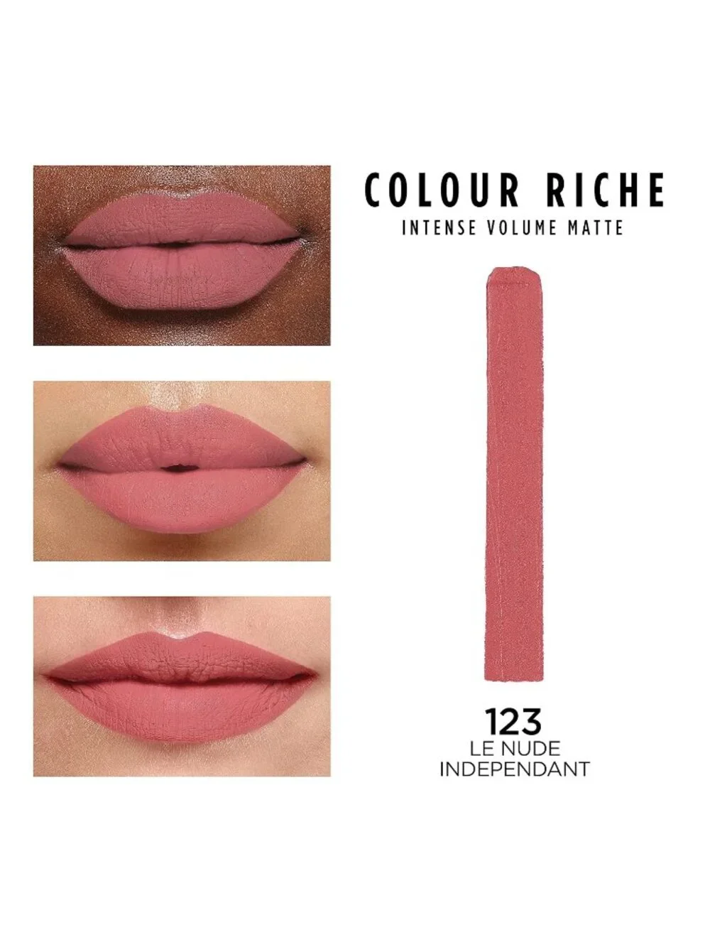 L'Oréal Paris Le Nude Independent Riche Intense Volume Matte Longwear Lipstick